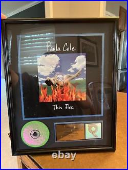 Paula Cole RIAA CERTIFIED Gold Record Plaque Sales Award This Fire