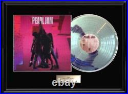 Pearl Jam Ten Rare Framed Lp White Gold Silver Platinum Record Non Riaa Award