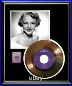 Peggy Lee Fever 45 RPM Gold Record Non Riaa Award Rare