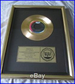 Personal Tina Turner Gold Riaa Record Award Disc What's love got to do with it