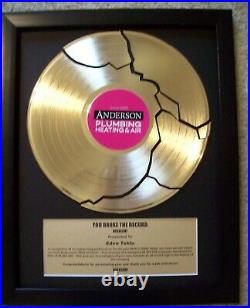 Personalized Gold Broken Record LP Album with Custom Plaque Award Trophy Prize