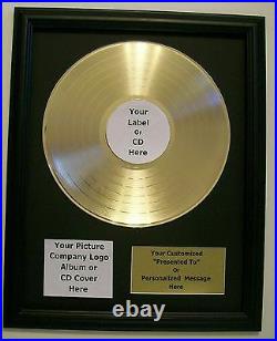 Personalized Gold LP Record Album to Custom Plaque Award Style Trophy