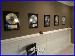 Personalized Platinum Silver Record Album Award Custom Plaque Music Style Trophy