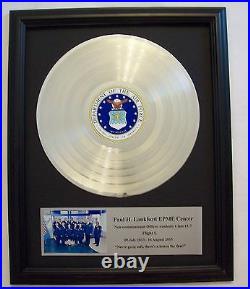 Personalized Platinum Silver Record Album Award Custom Plaque Music Style Trophy