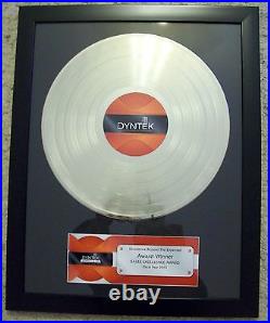 Personalized Platinum Silver Record Album Award Custom Plaque Music Style Trophy