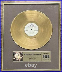 Pete Townshend Empty Glass 1980 CRIA Gold Record Award presented to WEA Music