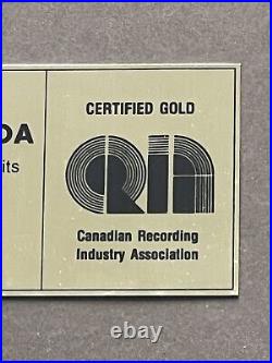 Pete Townshend Empty Glass 1980 CRIA Gold Record Award presented to WEA Music