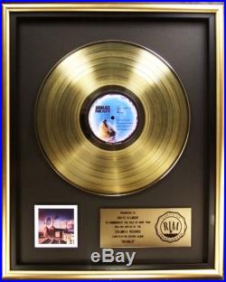 Pink Floyd Animals LP Gold RIAA Record Award Columbia To David Gilmour