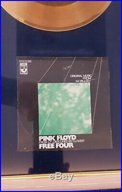 Pink Floyd Gold Single Acetat Award Free Four UNIKAT