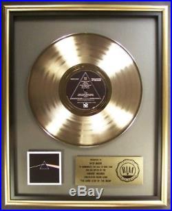 Pink Floyd The Dark Side Of Moon LP Gold RIAA Record Award Harvest Records
