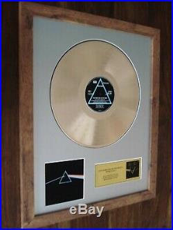Pink Floyd The Dark Side Of The Moon Lp Gold Disc Record Album Award