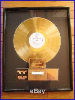 Prince BATMAN RIAA gold record award Batman LP DC COMICS Warner Brothers