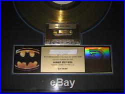Prince BATMAN RIAA gold record award Batman LP DC COMICS Warner Brothers 1990
