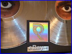 Prince Certified Riaa Double Platinum Gold Lp Record Award Gold Disc 1999