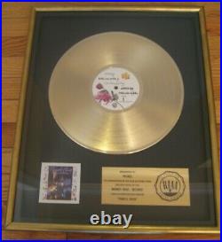 Prince RIAA Gold Record Award Purple Rain Riaa Award