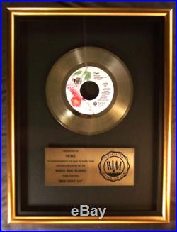 Prince & The Revolution When Doves Cry 45 Gold RIAA Record Award Warner Bros