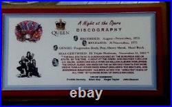 QUEEN Platinum Award A NIGHT AT THE OPERA W-Freddie Mercury photos & COA