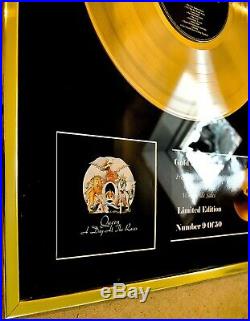 Queen A Day At The Races CD Gold Disc Award Display Vinyl Lp Record Free P+p