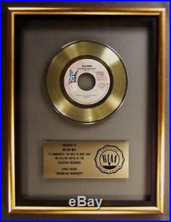 Queen Bohemian Rhapsody 45 Gold RIAA Record Award Elektra Records To Brian May