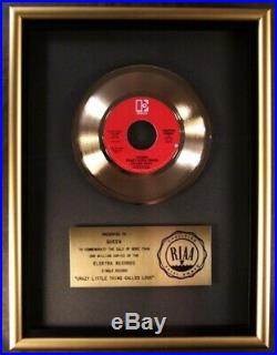 Queen Crazy Little Thing Called Love 45 Gold RIAA Record Award Elektra Records