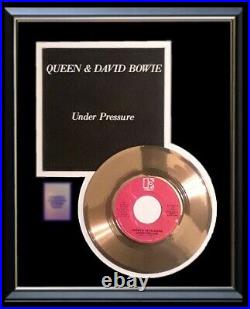 Queen David Bowie Under Pressure 45 RPM Gold Record Non Riaa Award Rare