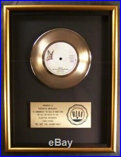 Queen We Are The Champions 45 Gold RIAA Record Award Elektra Records To Freddie
