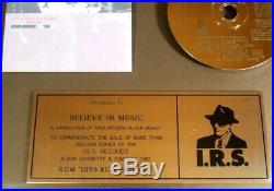R. E. M. Life's Rich Pageant I. R. S. 5783 / I. R. S. Label Gold Record Award 1/23/87