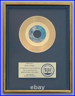 RANDY NEWMAN Short People RIAA GOLD RECORD AWARD Pres. To Warner Records Head