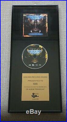 RARE 666 Paradoxx gold record award Poland no RIAA