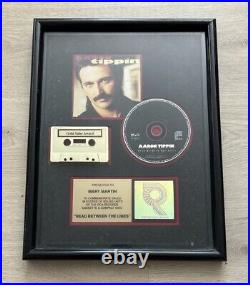 RARE AARON TIPPIN RIAA CERTIFIED FRAMED GOLD RECORD AWARD Read Between The Lines