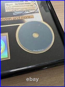 RARE DONNIE McCLURKIN RIAA CERTIFIED FRAMED GOLD RECORD AWARD GOSPEL RARE