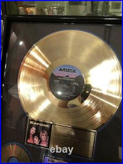RARE EXPOSE RIAA Gold Record Album Award Framed Arista Records
