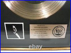 RARE Frank Sinatra RIAA Gold Record Award Reprise Trilogy Album Framed