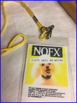 RARE NOFX Gold Record award + 8 Backstage Laminate Passes! Original Real Deal