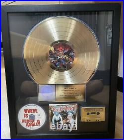 REDMAN Malpractice Gold Record Award RIAA to (Wes Party Johnson) RARE