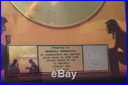 RIAA Certified Gold Record Award I Am Sam Original Soundtrack Framed Sean Penn