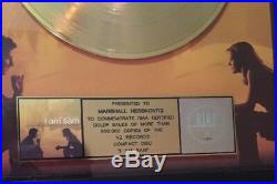 RIAA Certified Gold Record Award I Am Sam Original Soundtrack Framed The Beatles