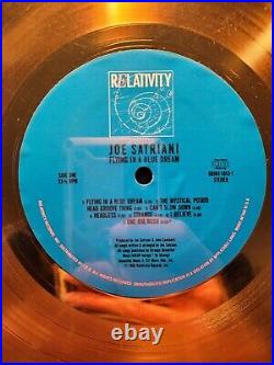 RIAA Certified Joe Satriani FLYING IN A BLUE DREAM 500k SOLD AWARD TISHA FEIN LP