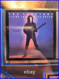 RIAA Certified Joe Satriani FLYING IN A BLUE DREAM 500k SOLD AWARD TISHA FEIN LP