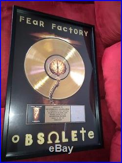 RIAA Fear Factory Obsolete Gold Record Award