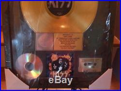 RIAA GOLD RECORD AWARD for KISS YOU WANTED THE BEST PRESENTED TO ERIC CARR