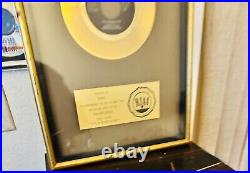 RIAA GOLD Record Award BONNIE TYLER IT'S A HEARTACHE 1,000,000 Sales GOLD RECORD