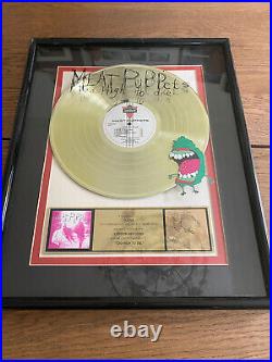 RIAA Gold Record Award Meat Puppets Too High To Die Presented To KZRR 17x21