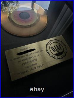 RIAA Gold Record Award Theme from S. W. A. T. ABC Records Rhythm Heritage RIAA Gold Record Award Theme from S. W. A. T. ABC Records Rhythm Heritage