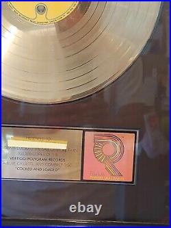 RIAA L. A. Guns Cocked & Loaded Gold Record Award Plaque, Great condition