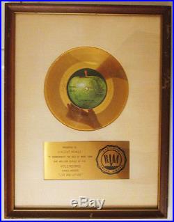RIAA Paul McCartney & Wings Live And Let Die Gold Record Award-James Bond