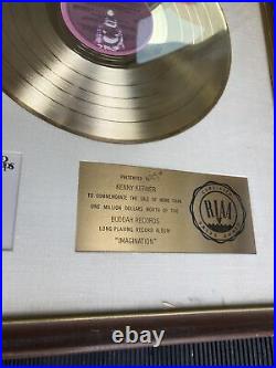 RIAA White Matte Gold Record Award 1973 Gladys Knight & The Pips Midnight Train