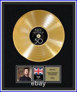 RICK ASTLEY CD Gold Disc LP Vinyl Record Award 50