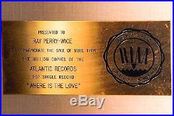 Roberta Flack Donny Hatahway Original Riaa Gold Record Award Where Is The Love