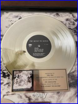 Rage Against The Machine RIAA Gold Record Award Rage Against The Machine Rare Rage Against The Machine RIAA Gold Record Award Rage Against The Machine Rare